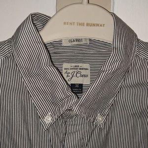 Mens jcrew stripe button down short size M
